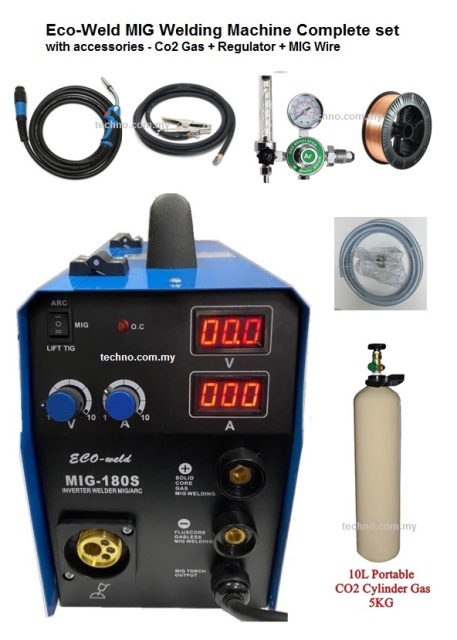 ECO-WELD 2in1 MIG & MMA Welding Machine Complete Set with Access - Click Image to Close